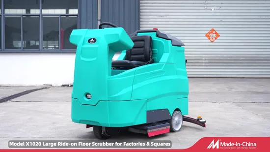 Ride-on Dual Brush Head While Drying Industrial Cleaning Machine Floor Scrubber